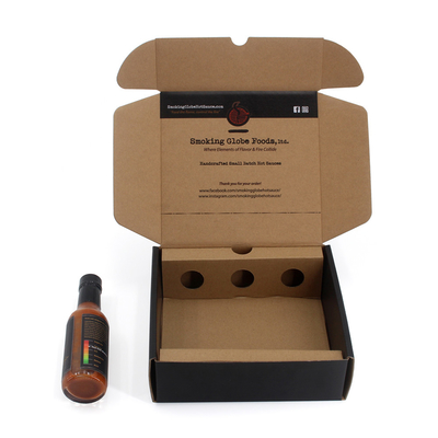 Custom Logo Printed Hot Sauce Bottle Packaging Boxes Carton Shipping Gift Boxes For Sauces