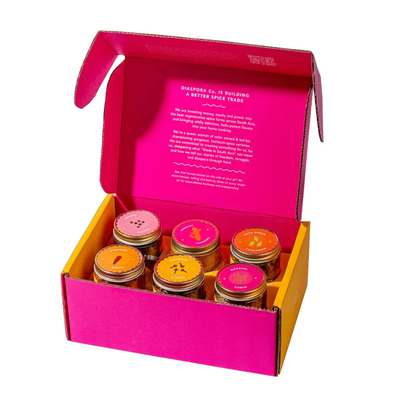 Custom Logo Print Spice Packaging Box 3 Jar Jam Boxes Small Carton Packaging Box For Herbs