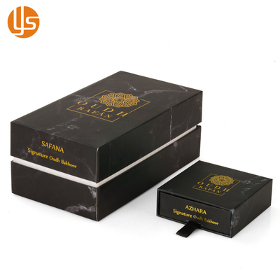 Custom Logo Marble Arabian Oud Perfume Box With Top And Bottom