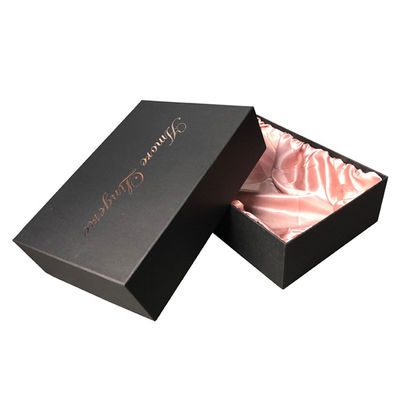 Custom Logo Printing Top And Bottom Small Satin Packaging Box Paper Satin Lined Gift Boxes For Lingerie